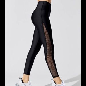 CARBON38 Mesh Detail High Rise 7/8 Leggings